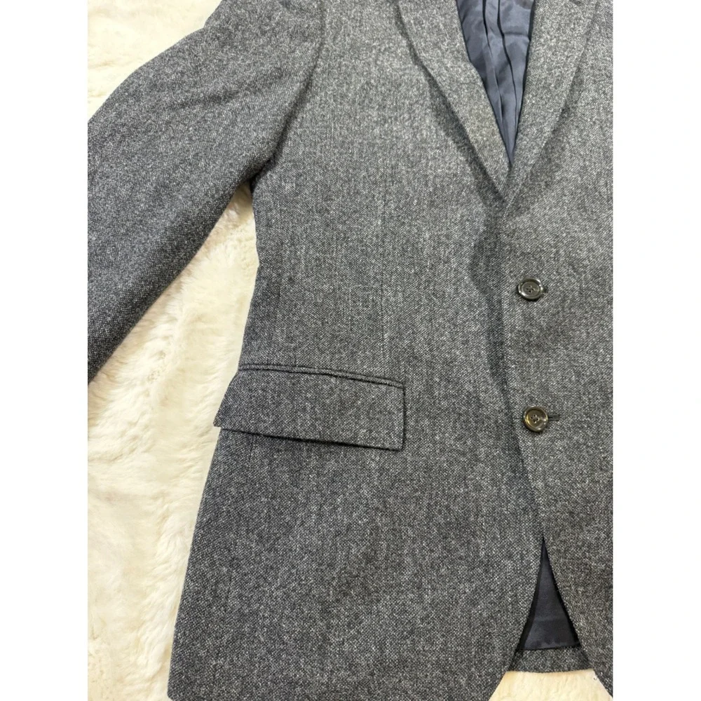 J.Crew Ludlow Suit 40R 31x34 Grey Moon British Herringbone Wool Yorkshire Tweed